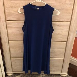 Blue sleeveless dress
